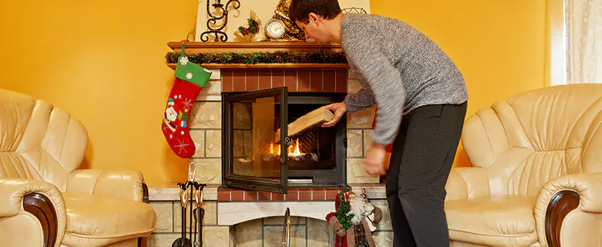 Rusted Metal Fireplace Restoration in Blythe, California